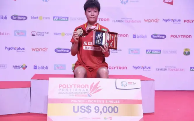 Xu Wen Jing Raih Gelar Juara Tunggal Putri POLYTRON Pontianak Indonesia Masters 2026