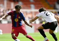 Lamine Yamal Cetak Brace, Barcelona Pesta Gol ke Gawang Valencia 5-0