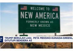 Donald Trump Tampilkan Peta Amerika Utara dengan Bendera AS Tutupi Meksiko, Kanada, dan Greenland
