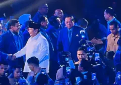 Prabowo Subianto dan Gibran Rakabuming Hadiri Ulang Tahun Partai Demokrat ke-25, SBY dan AHY Beri Sambutan Hangat